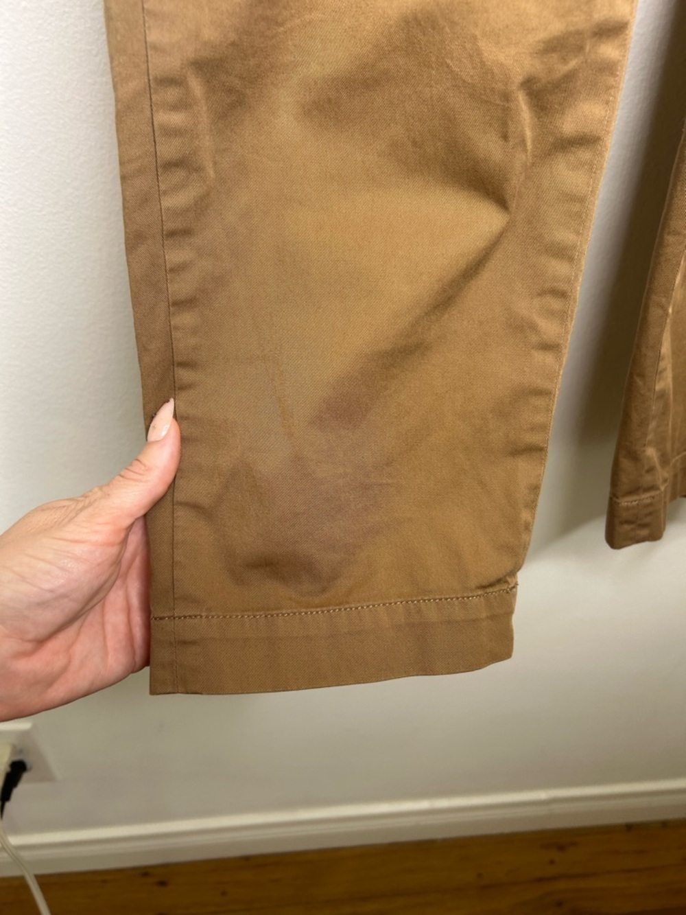 Everlane The Easy Pull On Brown Cotton Women's Chino Pants, Size 6 - Picture 4 of 9
